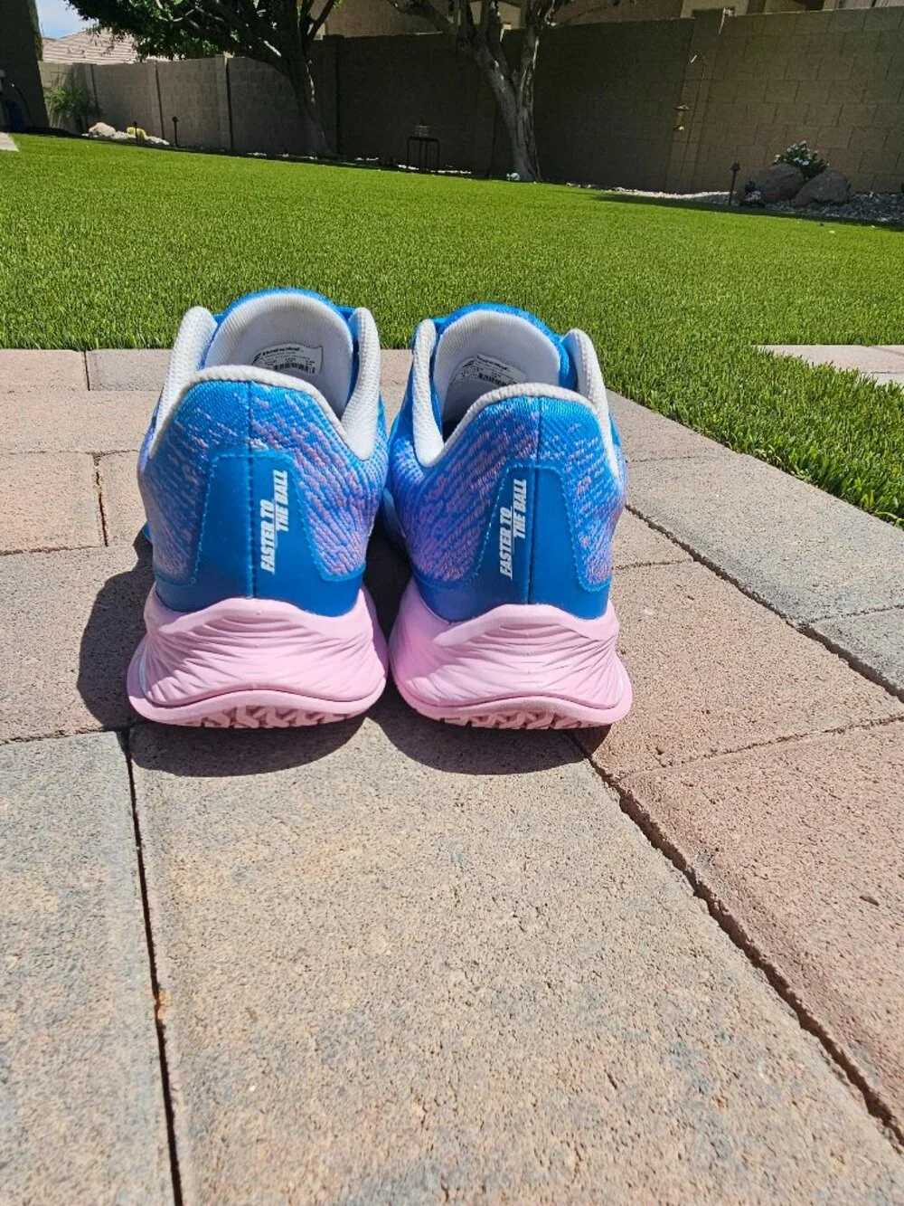Babolat Jet Mach 3 All Court Women's Tennis/Pickleball Shoes Size 8 - Blue/Pink - Picture 3 of 10